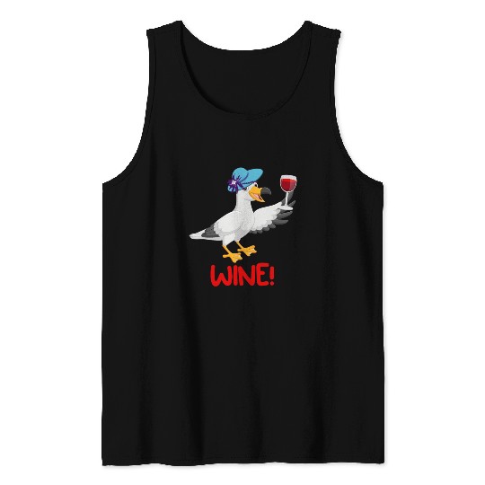 Seagull Tank Tops Wine Lover North German Seagulls