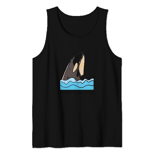 Born to Be Wild: Playful Orca Design Tank Tops