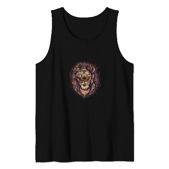 Colorful Lion Tank Tops