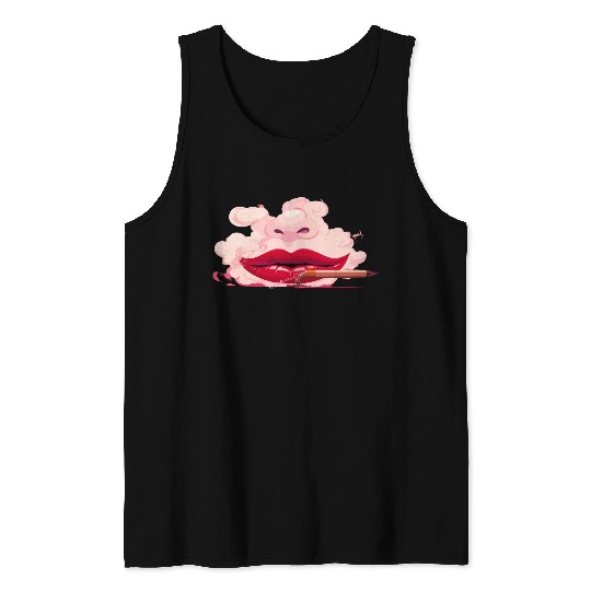 sexy lips Tank Tops