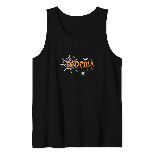 Vampire For Dad Lazy Creepy Halloween Tank Tops