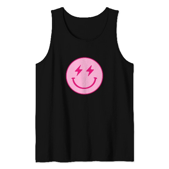 light pink face lightning bolt eyes Tank Tops