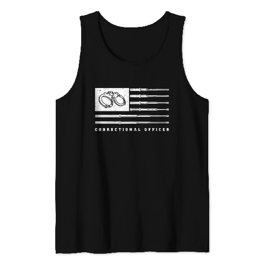 USA Flag correctional officer Tank Tops