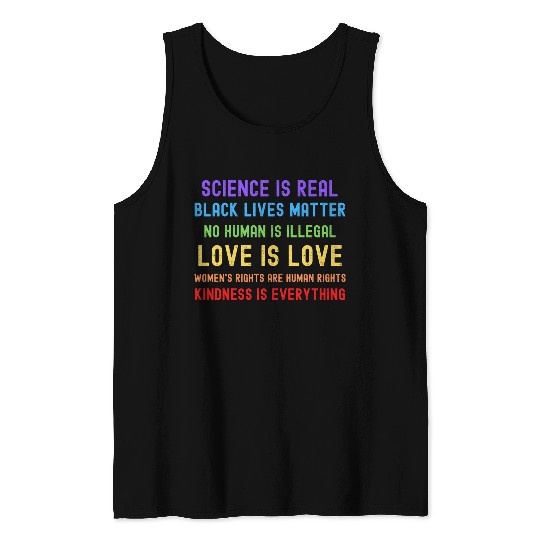 Science Is Real Black Lives Matter Tank Tops