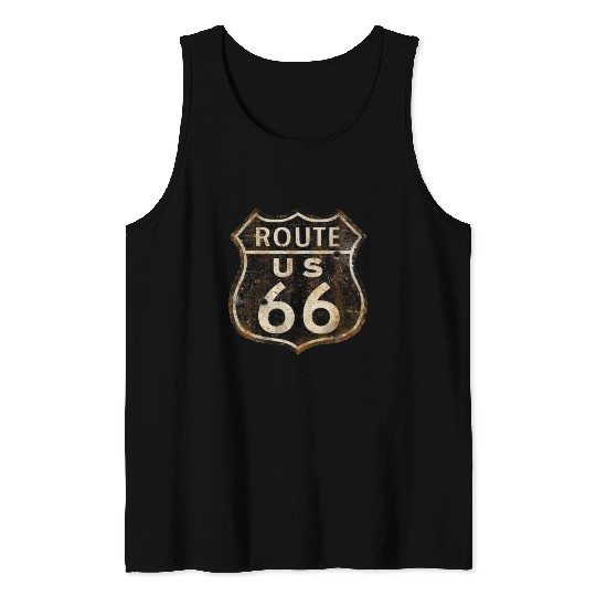 Route 66 vintage sign 2 Tank Tops