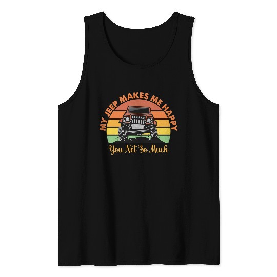my jeep makes me happy Tank Tops