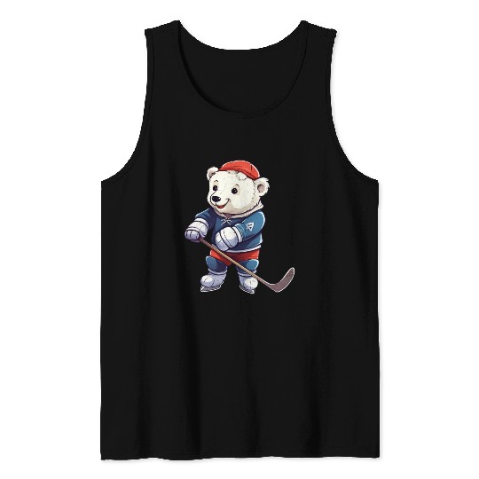 Polar bear hockey player Tank Tops