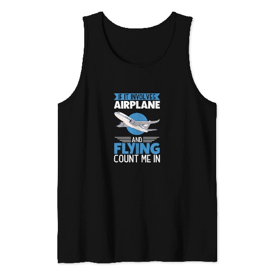 Pilot Aviation Airplane Airline Future Pilots Tank Tops
