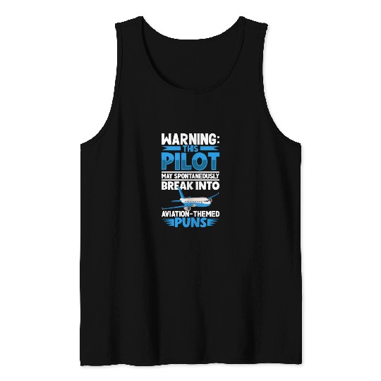 Pilot Aviation Airplane Airline Future Pilots Tank Tops
