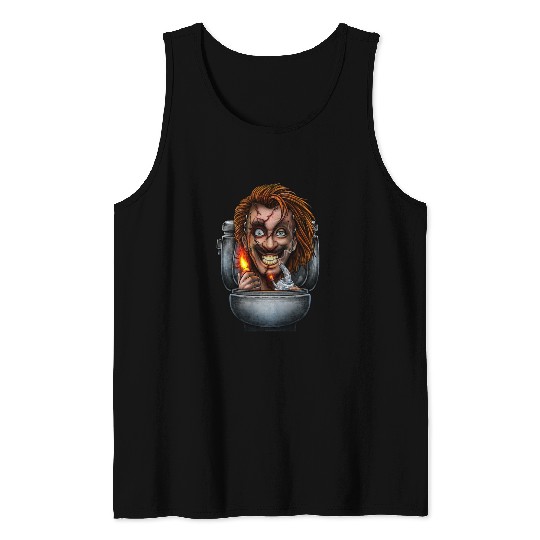 Horror toilet Monster #2 Tank Tops