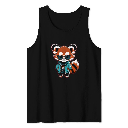 Kawaii Red Panda Tank Tops