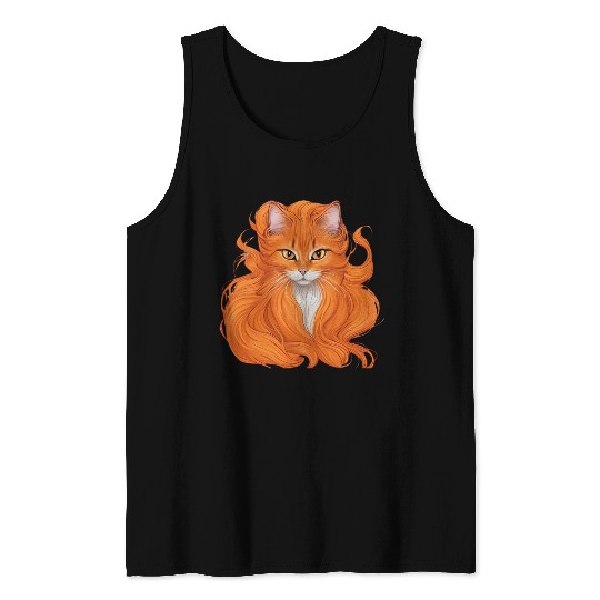 A beautiful, small orange cat. Innovative and fres Tank Tops