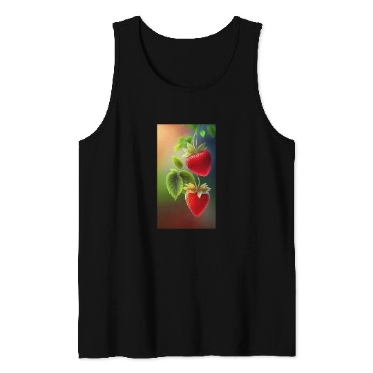 This design is strawberry fruit Tank Tops