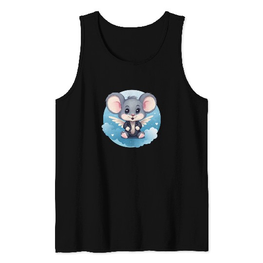 Mouse Angel Wings Rat Tank Tops