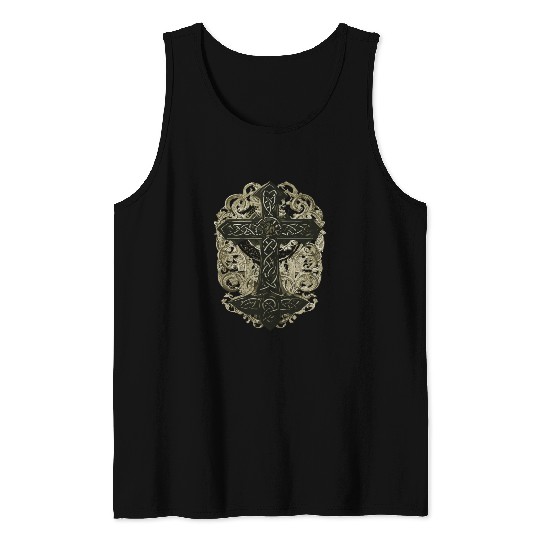 tree celtic cross Tank Tops