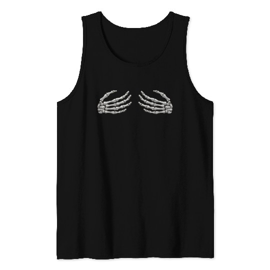 Halloween Skeleton Hands Tank Tops