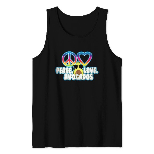 PEACE LOVE AVOCADO Tank Tops