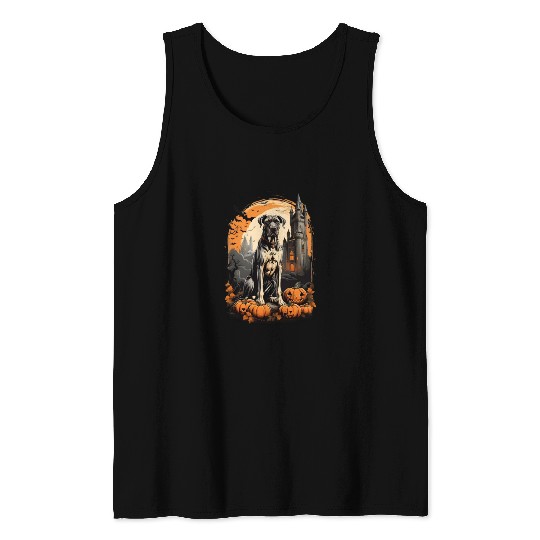 A Great Dane Halloween Adventure Tank Tops