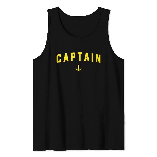 Navy Blue Captain Tank Tops