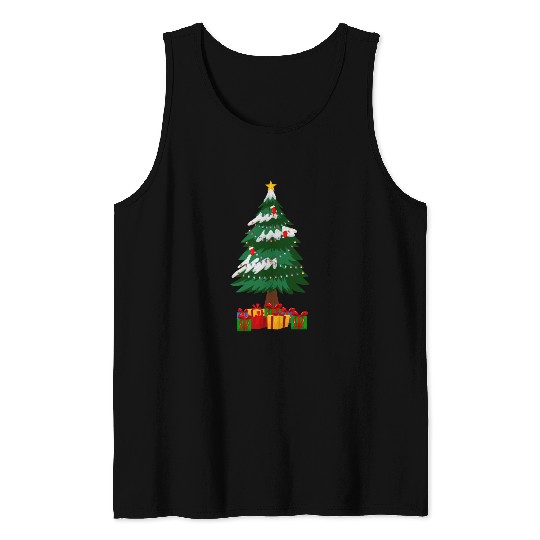 Merry Christmas Tree with Surprise Presents Boxes Tank Tops