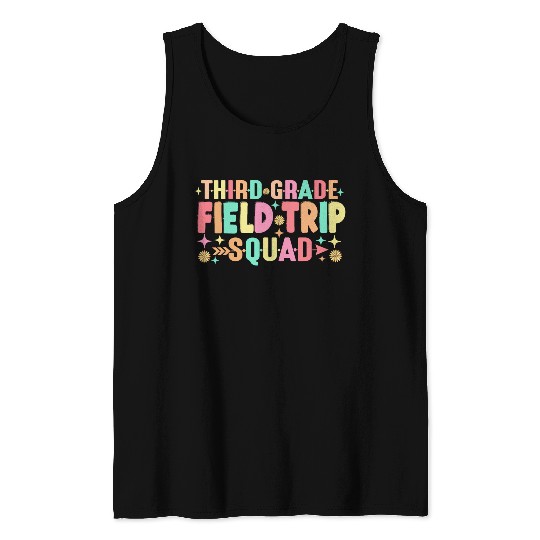 Teacher Students Third 3rd Grade Field Trip Squad Tank Tops