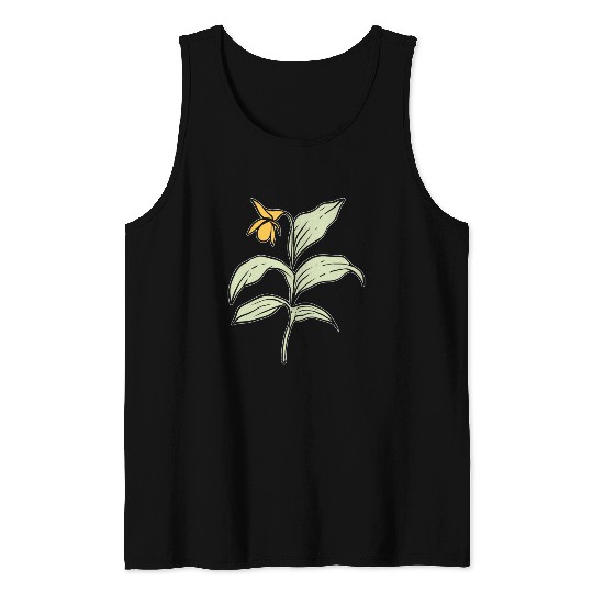 Yellow Orchid Plants Lover Gift Tank Tops