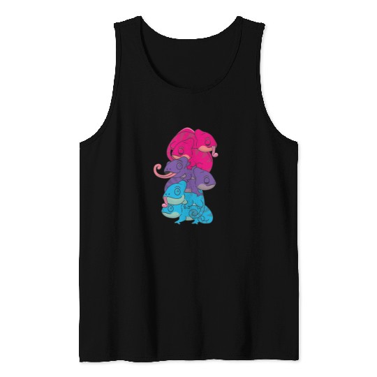 Androgynous Flag Pride Lgbtq Cute Chameleon Tank Tops