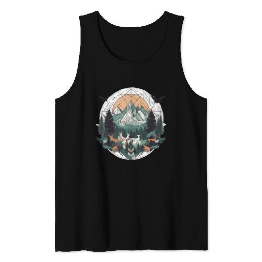 Geoforest Tapestry Tank Tops