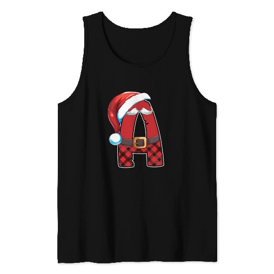 A Christmas Alphabet Letters Sublimation Tank Tops