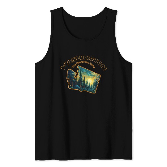 Washington Wildlife - evergreen Tank Tops
