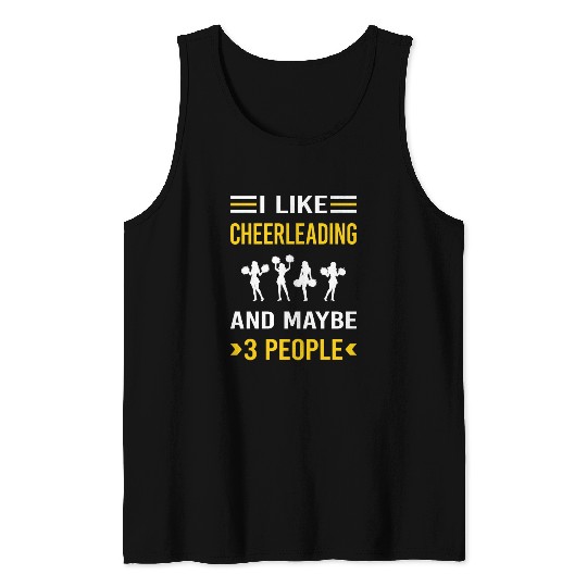3 People Cheerleading Cheerleader Tank Tops