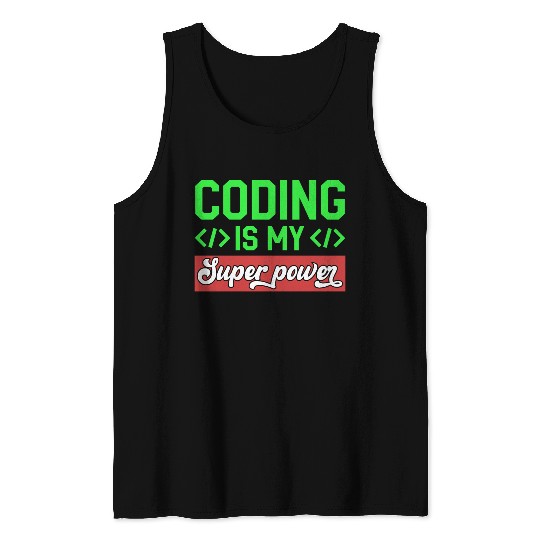 Funny Computer Programmer Computer Science Coding Tank Tops