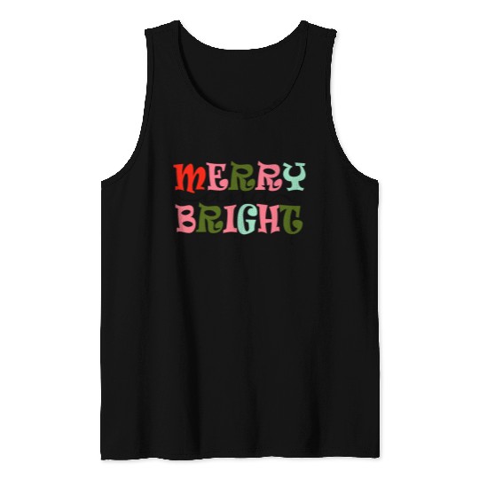 Merry and Bright Christmas Tank Tops