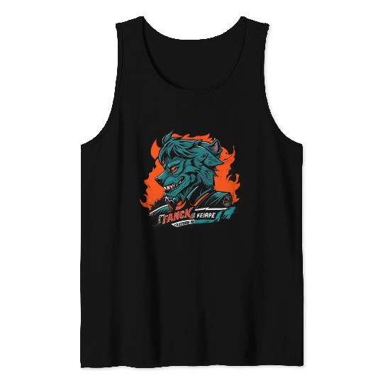 green Werewolf style Tank Tops
