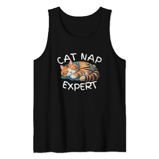 Cat Nap Expert Tank Tops