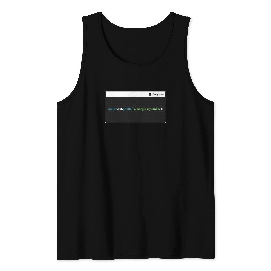 Coding Is My Cardio Funny Programming Computer Cod Tank Tops