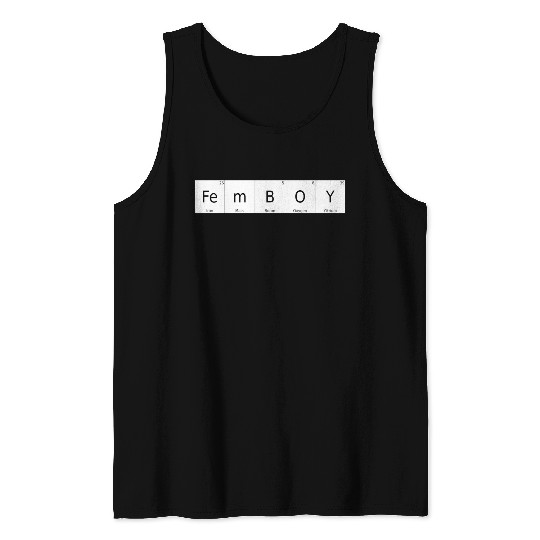 Periodic Table Chemical Element Femboy Bigender Si Tank Tops