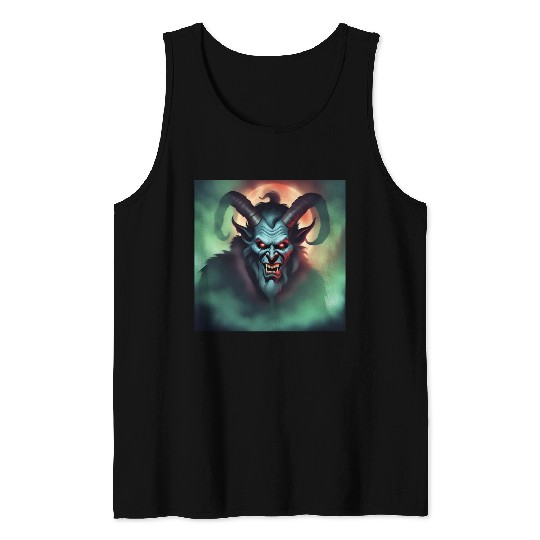 Krampus in Green Fog Tank Tops
