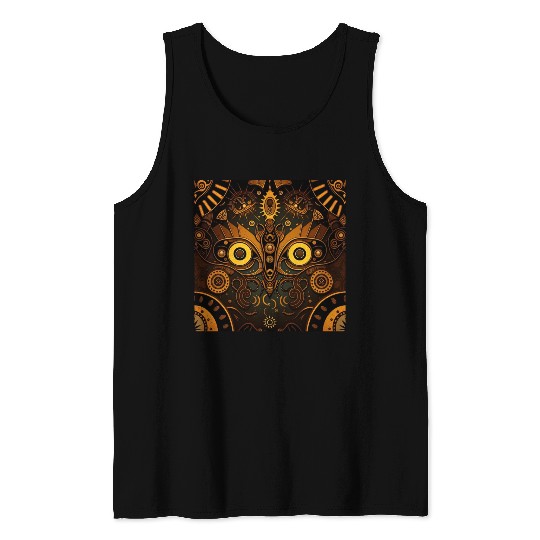 New Age 1920s Abstract Steampunk Design Tank Tops