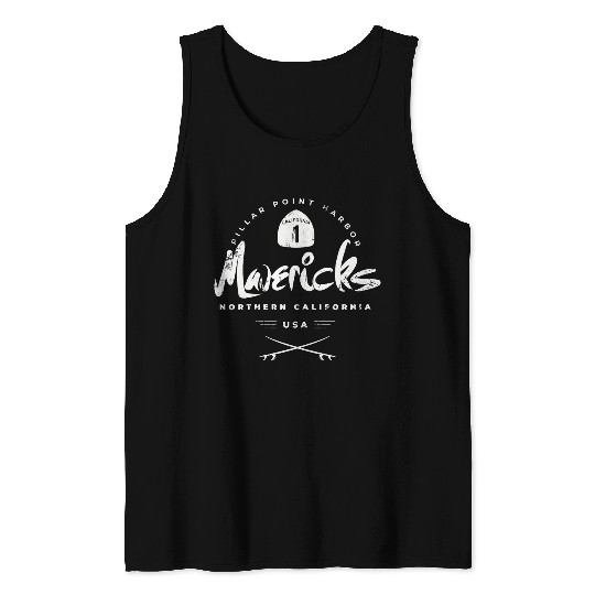 Mavericks Pillar Point California Tank Tops