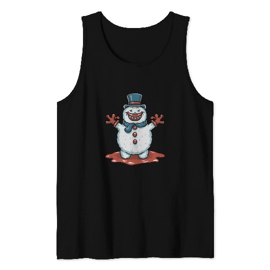 frosty snowman creepy Tank Tops