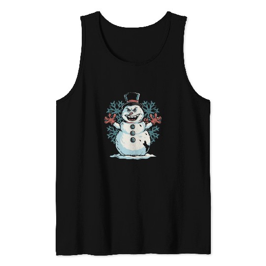 frosty snowman creepy Tank Tops