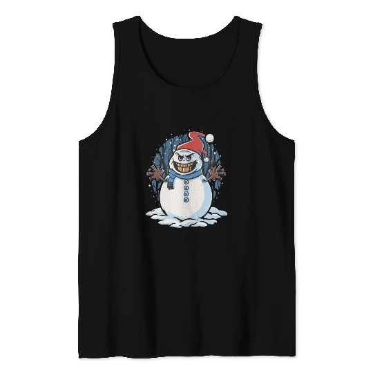 frosty snowman creepy Tank Tops