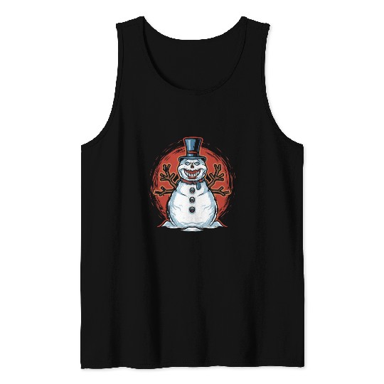 frosty snowman creepy Tank Tops