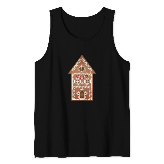 beautifully decorated gingerbread house for XMAS Tank Tops