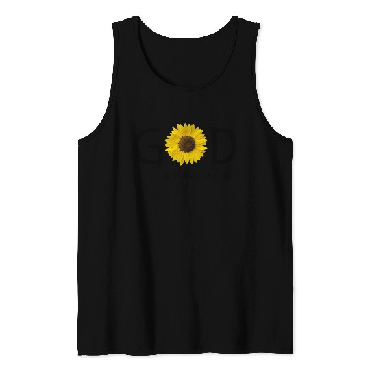 God is always with us, Catholic Christian sentense Tank Tops