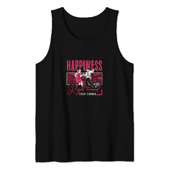 Square Dancing Happiness Is Right Western Dancing Tank Tops