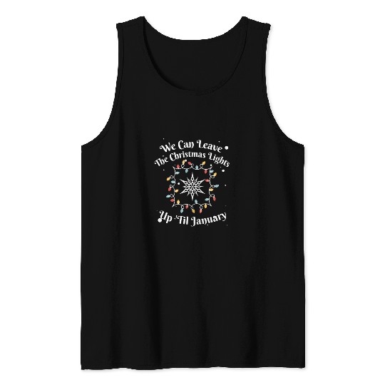 Holiday Cheer Christmas Light Message Tank Tops
