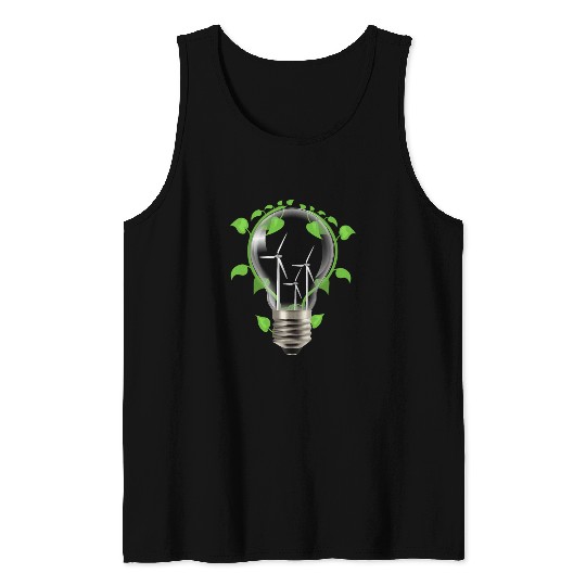 Environment light bulb Tank Tops