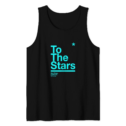 To The Stars Light Blue Tank Tops